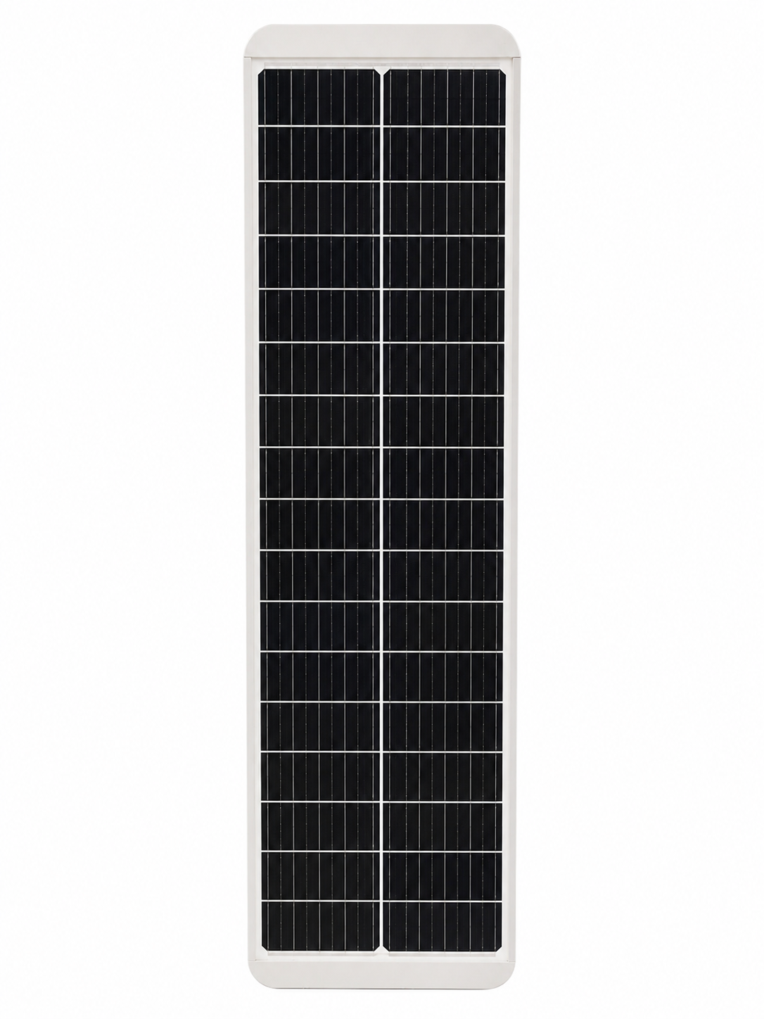 Panel solar alargado para luminaria pública SAE Iluminación.
